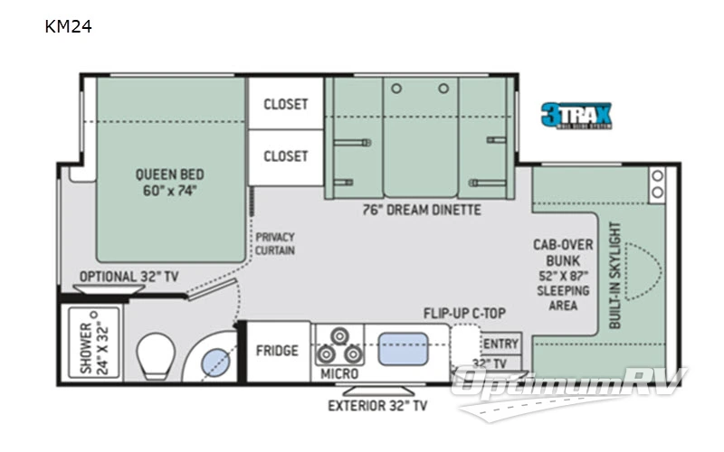 2019 Thor Quantum Sprinter KM24 Floorplan Photo