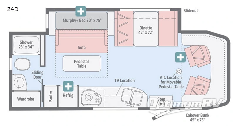 2019 Winnebago View 24D Floorplan Photo