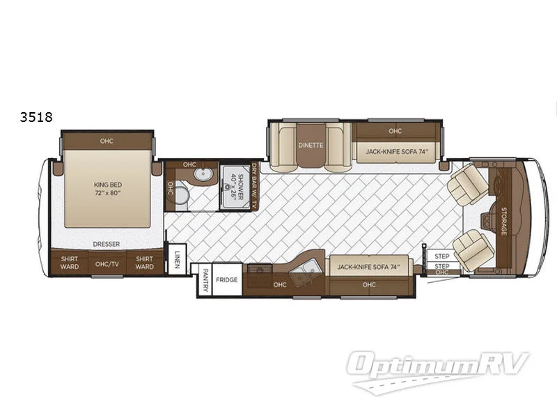 2018 Newmar Bay Star 3518 Floorplan Photo