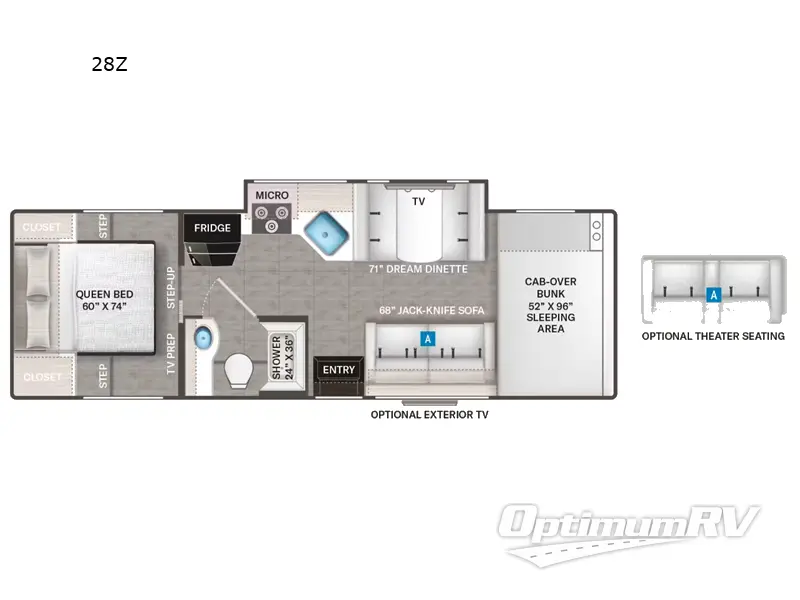 2024 Thor Chateau 28Z RV Floorplan Photo
