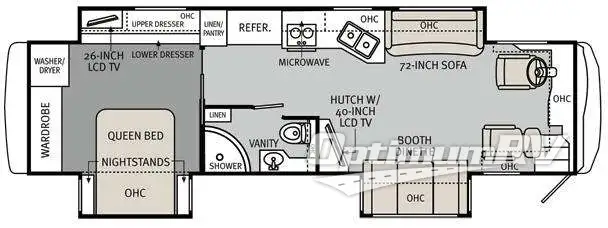 2011 Holiday Rambler Ambassador 36PFT Floorplan Photo