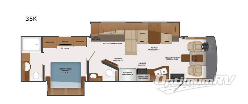 2019 Fleetwood Bounder 35K Floorplan Photo