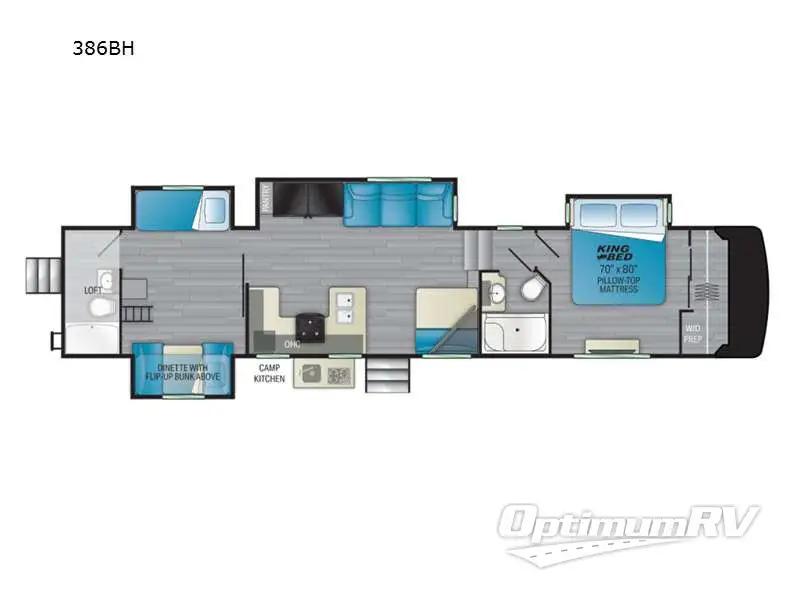 2021 Heartland Milestone 386BH Floorplan Photo