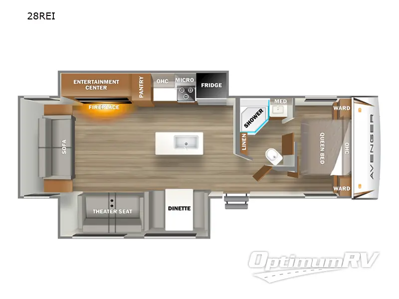 2023 Prime Time Avenger 28REI Floorplan Photo