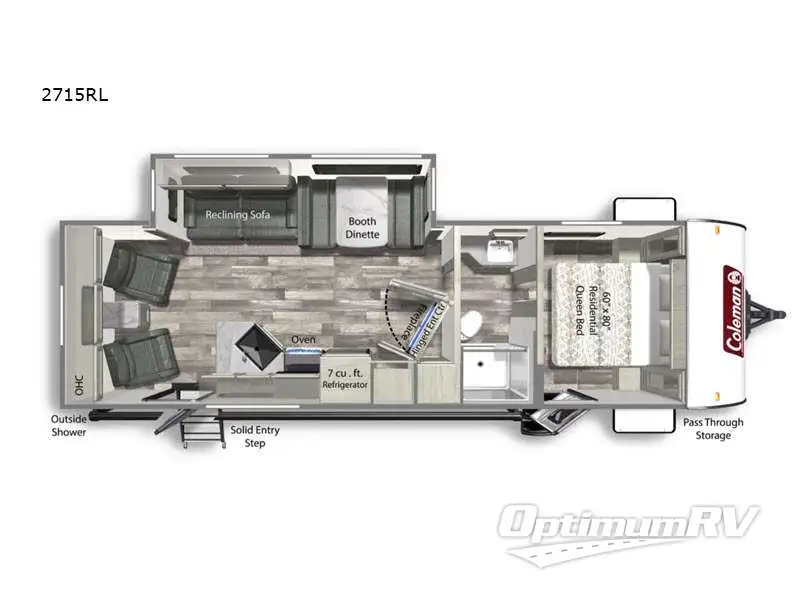 2023 Dutchmen Coleman Light 2715RL Floorplan Photo