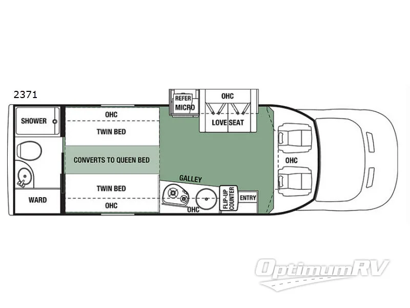 2018 Forest River Forester TS 2371 RV Floorplan Photo