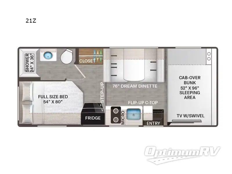 2026 Four Winds Chateau 21Z RV Floorplan Photo