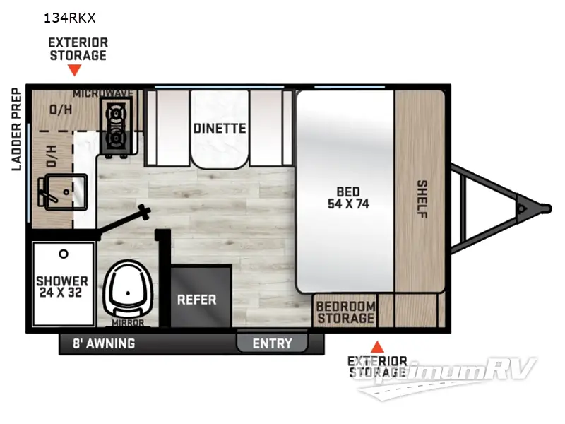 2027 Coachmen Catalina Summit Series 7 134RKX Floorplan Photo