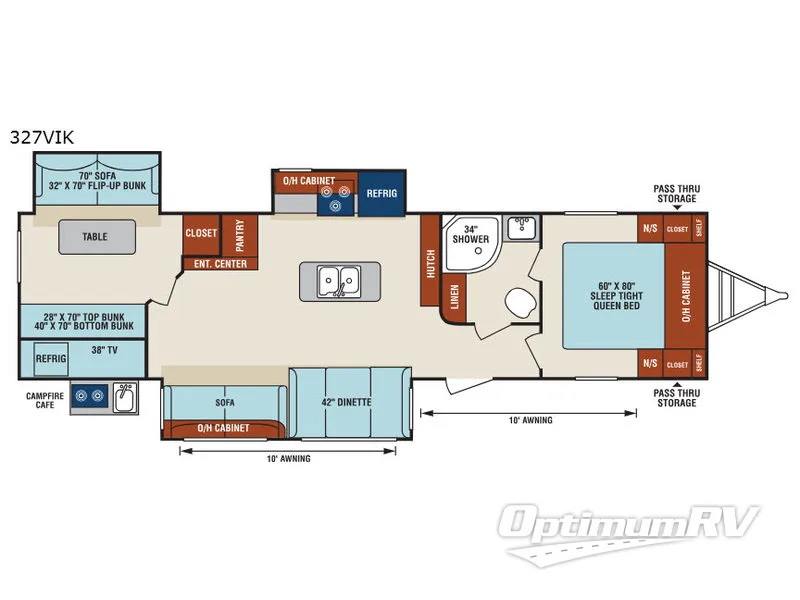 2018 Venture SportTrek 327VIK RV Floorplan Photo