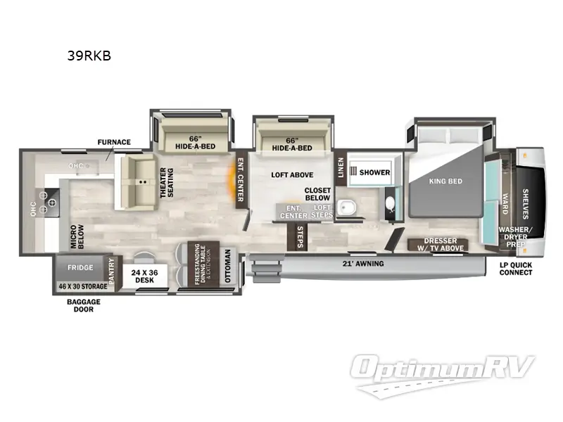 2026 Forest River Cedar Creek Experience 39RKB Floorplan Photo