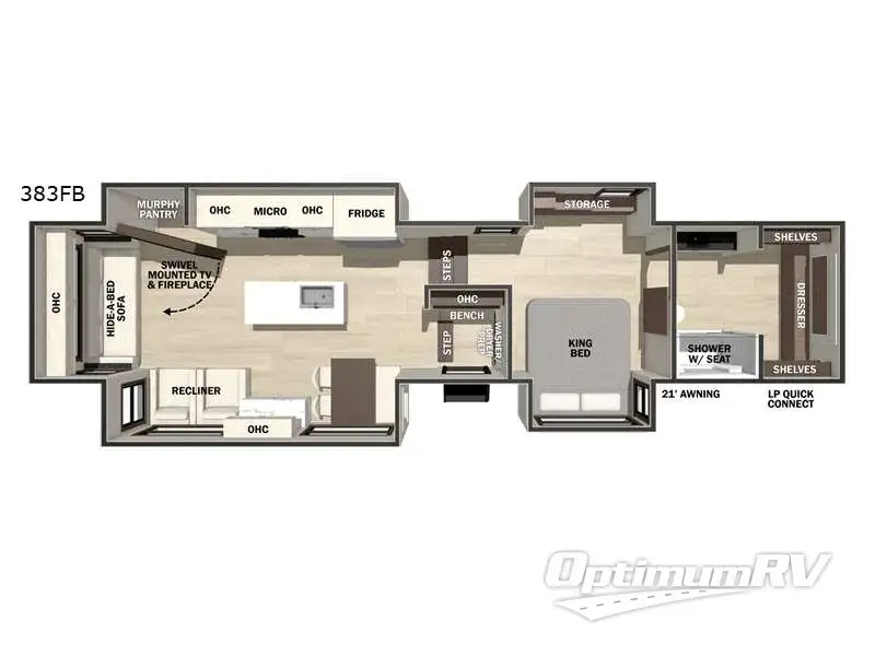 2026 Forest River Cedar Creek 383FB RV Floorplan Photo