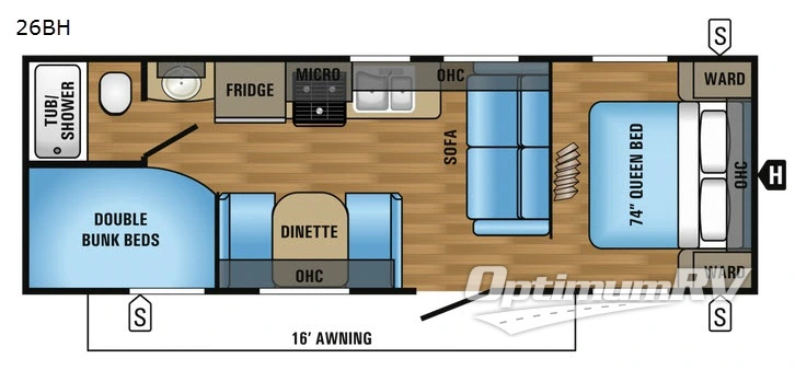 2017 Jayco Jay Flight 26BH Floorplan Photo