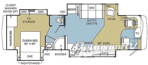 2008 Safari Simba RD 37 PDQ RV Floorplan Photo