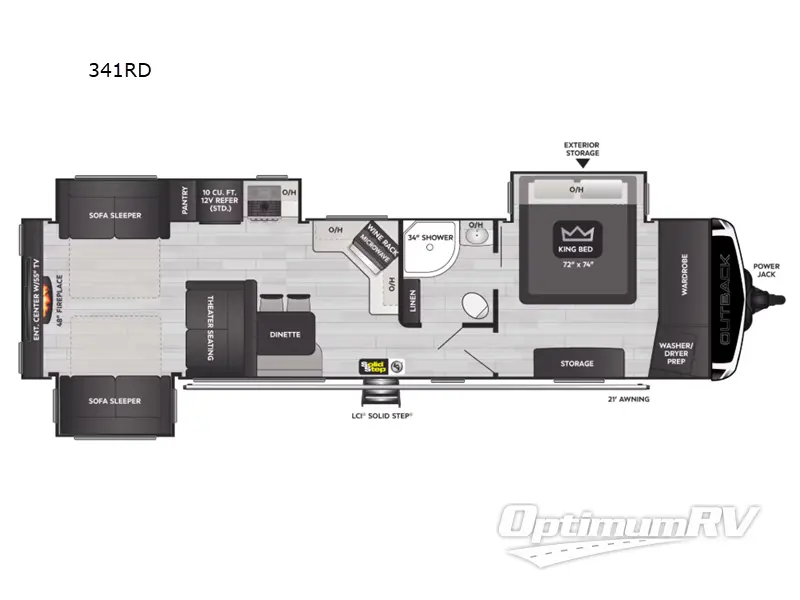 2025 Keystone Outback 341RD Floorplan Photo