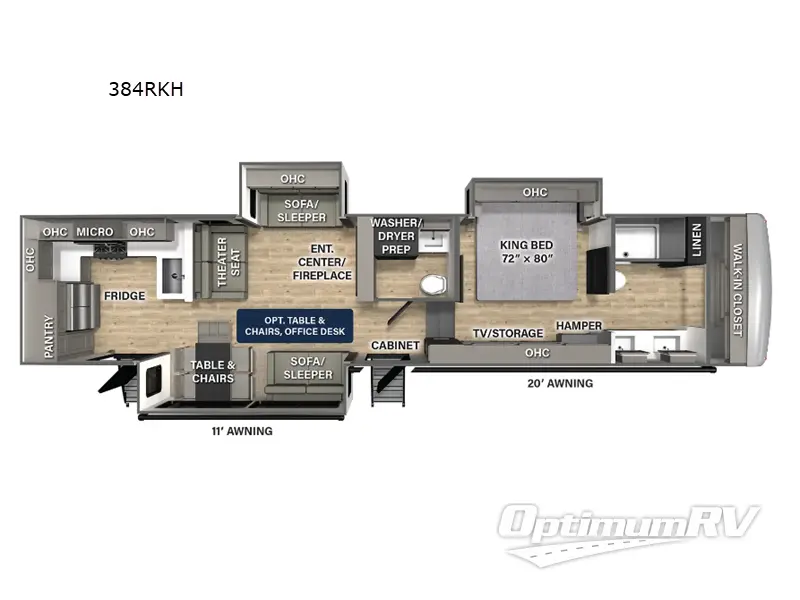 2025 Palomino Columbus 384RKH Floorplan Photo