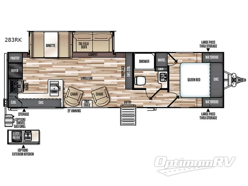2019 Forest River Salem Hemisphere GLX 283RK Floorplan Photo