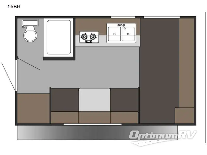 2022 Sunset Park Sun-Lite Classic 16BH Floorplan Photo