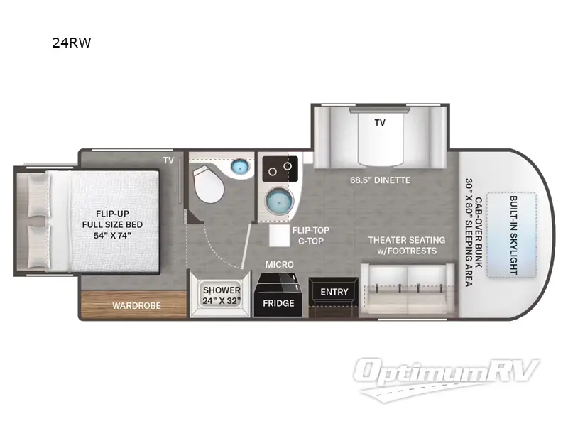 2023 Thor Delano Sprinter 24RW Floorplan Photo