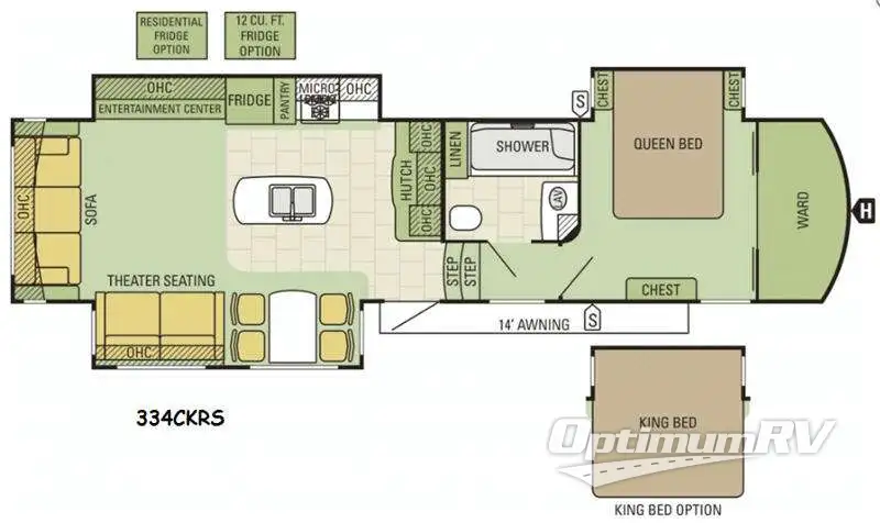 2016 Starcraft Solstice 334CKRS Floorplan Photo