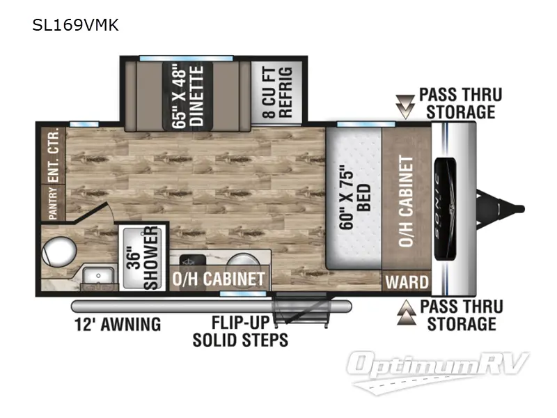 2023 Venture Sonic Lite SL169VMK RV Floorplan Photo