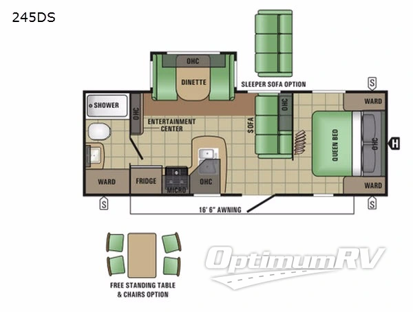 2017 Starcraft Autumn Ridge 245DS RV Floorplan Photo