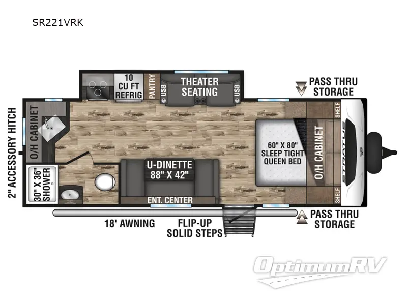 2023 Venture Stratus Ultra-Lite SR221VRK Floorplan Photo