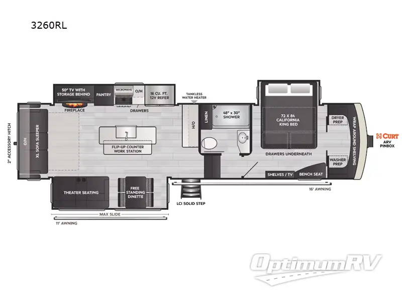 2024 Keystone Arcadia 3260RL Floorplan Photo