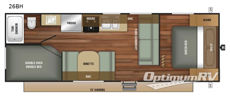 2018 Starcraft Autumn Ridge Outfitter 26BH Floorplan Photo