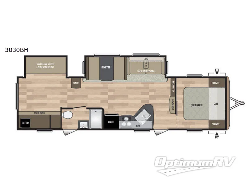 2016 Keystone Summerland 3030BH Floorplan Photo