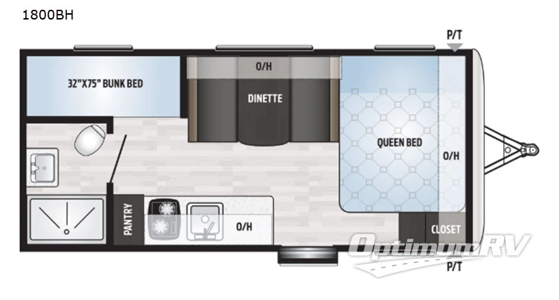 2019 Keystone Springdale Mini 1800BH Floorplan Photo