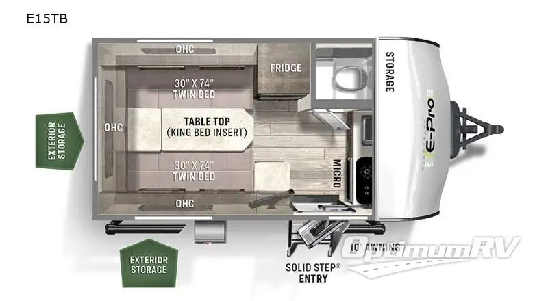 2021 Forest River Flagstaff E-Pro E15TB Floorplan Photo