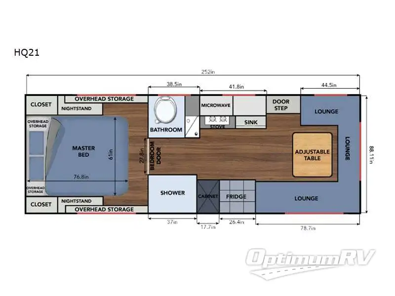 2025 Black Series Camper HQ Series HQ21 Floorplan Photo