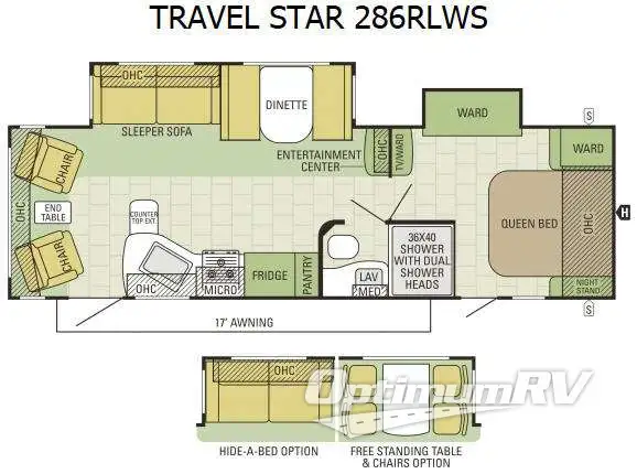 2015 Starcraft Travel Star 286RLWS Floorplan Photo