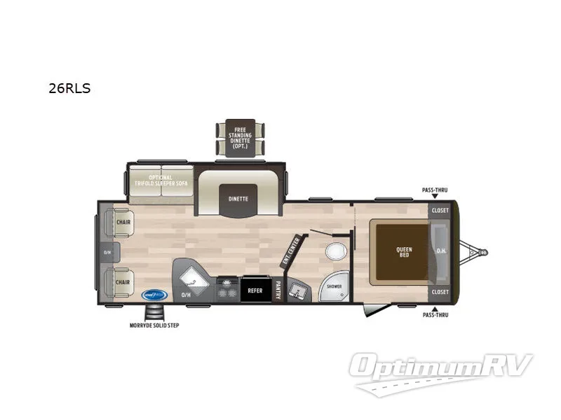 2019 Keystone Hideout 26RLS Floorplan Photo