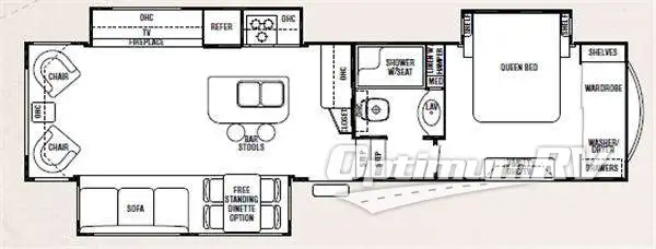 2011 Forest River Cedar Creek 34RLSA RV Floorplan Photo