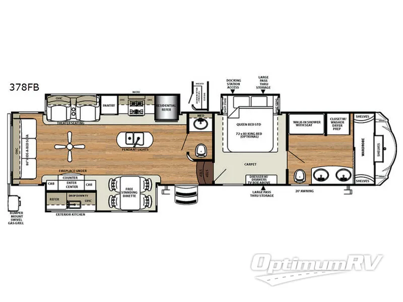 2018 Forest River Sierra 378FB Floorplan Photo