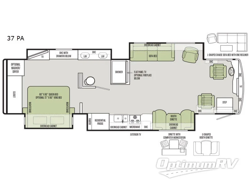 2017 Tiffin Allegro RED 37 PA Floorplan Photo