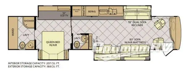 2012 Fleetwood Providence 42M Floorplan Photo