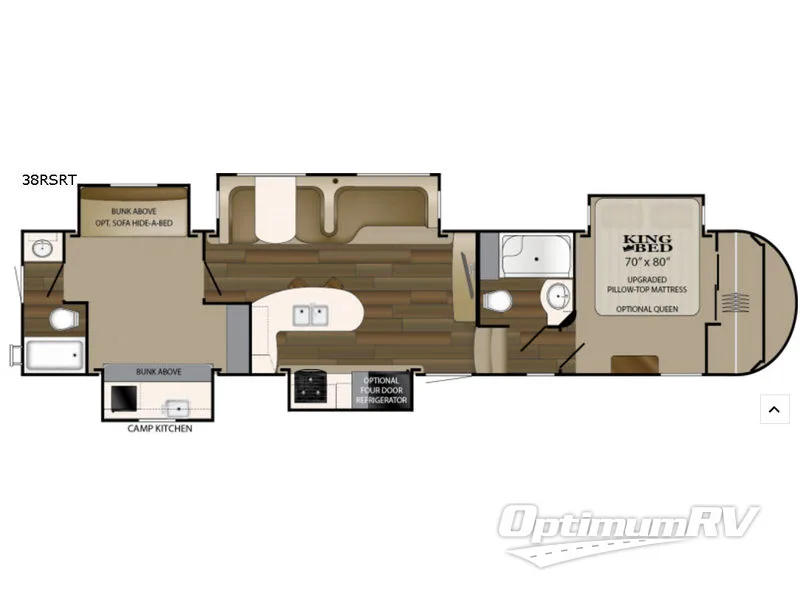 2017 Heartland ElkRidge 38RSRT Floorplan Photo