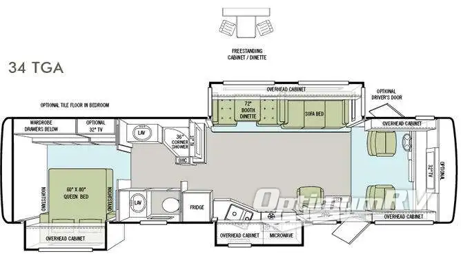 2012 Tiffin Allegro 34 TGA Floorplan Photo