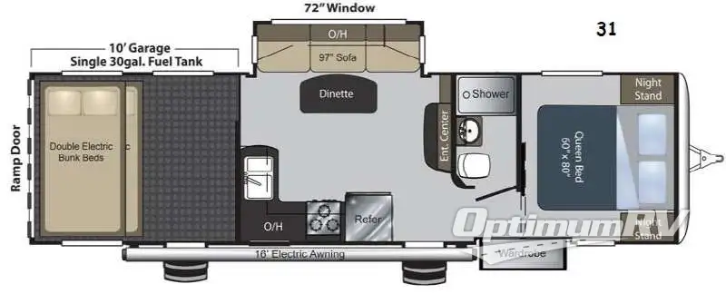 2014 Keystone Carbon 31 Floorplan Photo