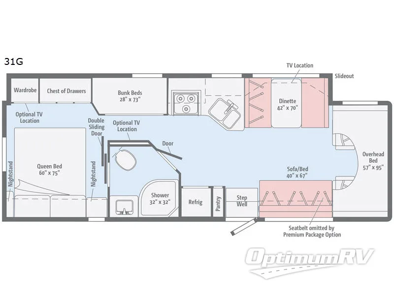 2017 Winnebago Minnie Winnie 31G Floorplan Photo