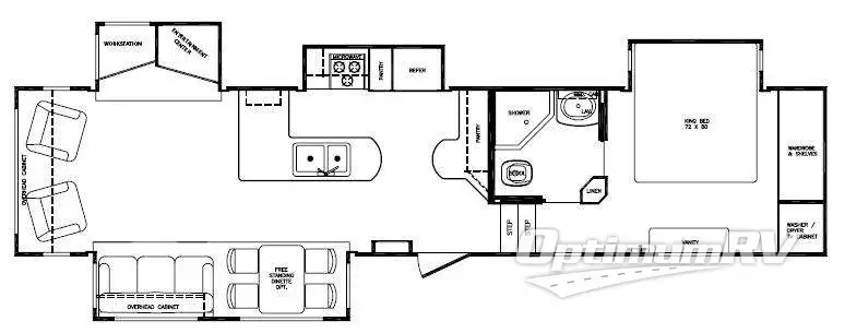 2009 Forest River Cardinal 34QRL RV Floorplan Photo