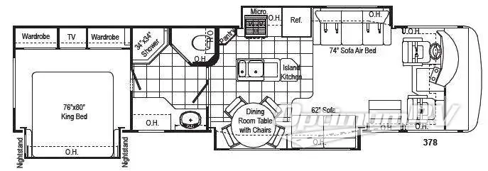 2008 Damon CHALLENGER 378 Floorplan Photo