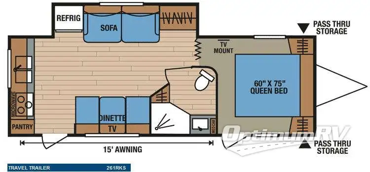 2014 KZ Spree 261RKS Floorplan Photo