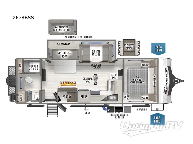 2023 Forest River Grand Surveyor 267RBSS Floorplan Photo
