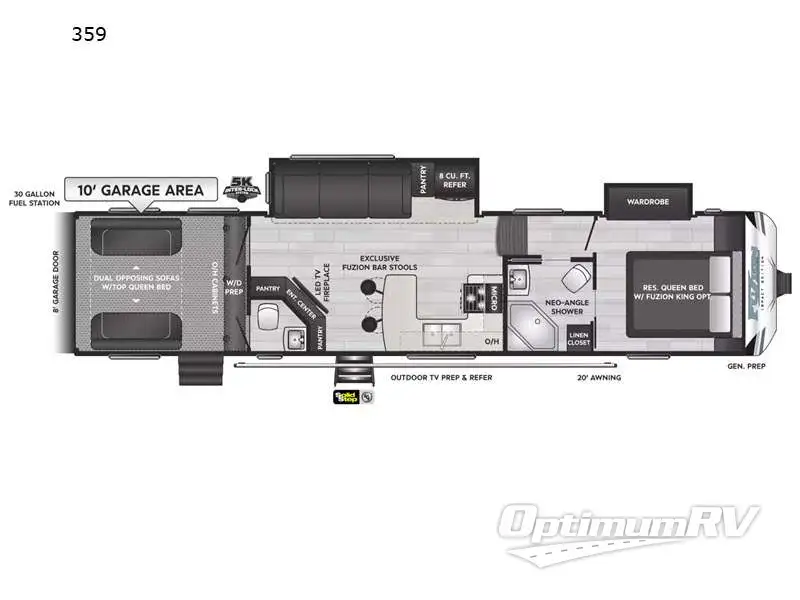 2022 Keystone Fuzion Impact Edition 359 Floorplan Photo