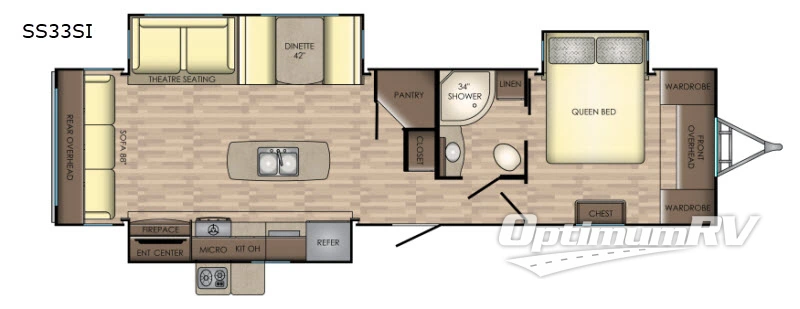 2018 CrossRoads Sunset Trail Grand Reserve SS33SI Floorplan Photo