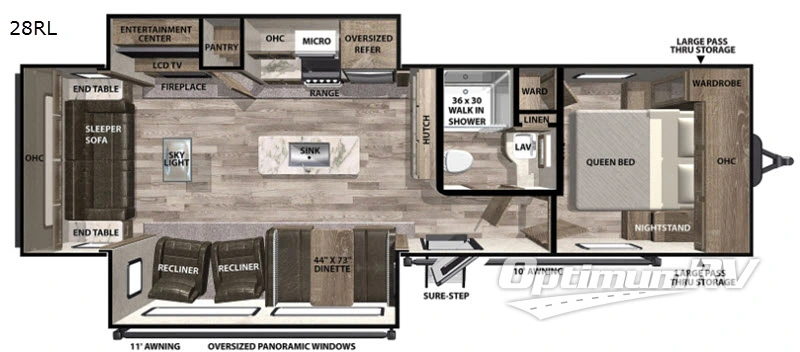 2020 Forest River Vibe 28RL Floorplan Photo