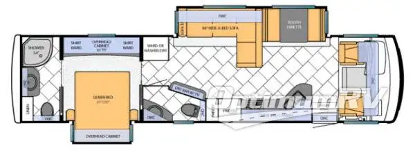 2013 Newmar Canyon Star 3610 Floorplan Photo